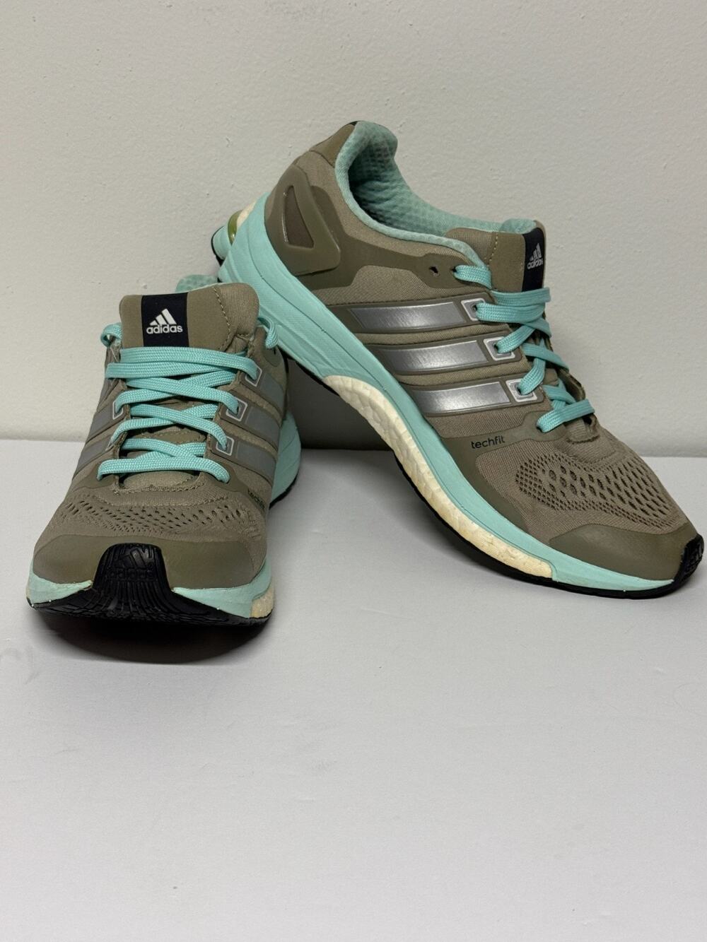 Adidas Adistar Boost ESM Womens 9 Running Shoes M18852 Beige Mint 2014